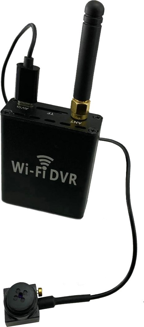 Button cameras + WiFi DVR module for live transmission