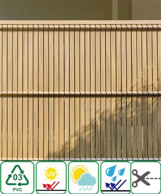 wood imitation 3d fence slats fillers of mesh rigid panels and fences