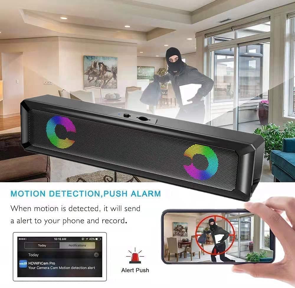 bluetooth speaker with spy camera