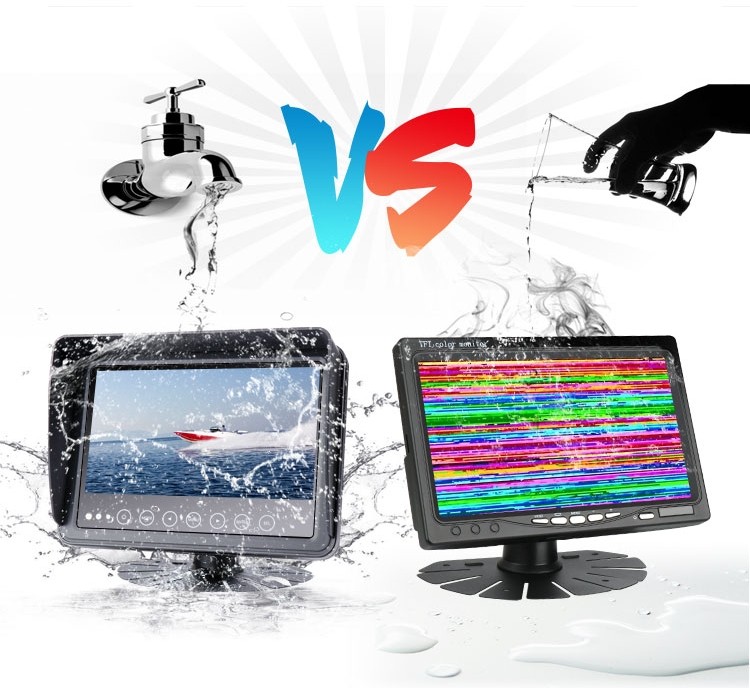 Waterproof, high-quality all-metal 7" LCD monitor