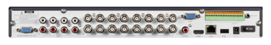 XHR1080 DVR recorder inputs and outputs