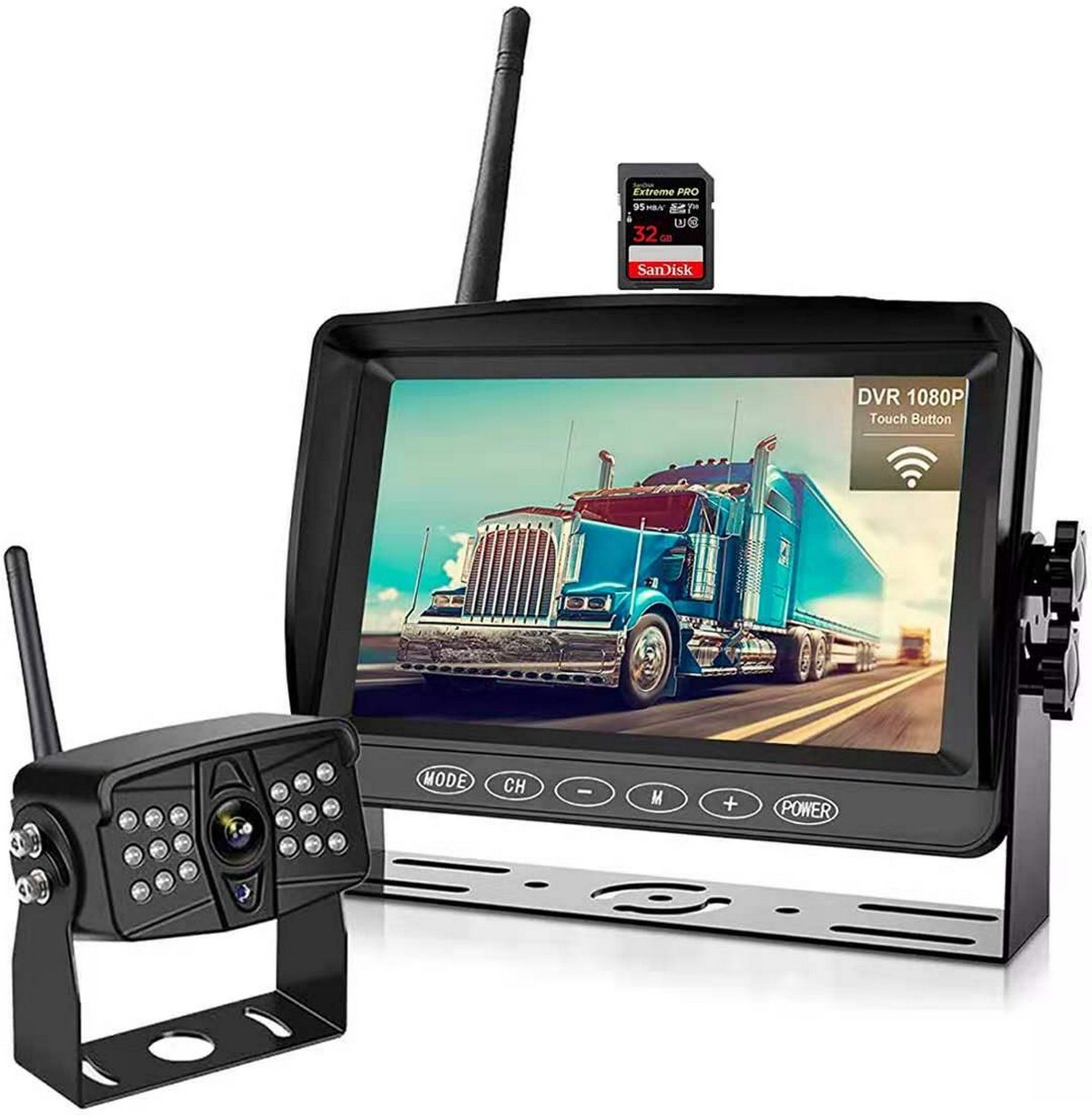 Wifi parking camera with wireless ahd monitor