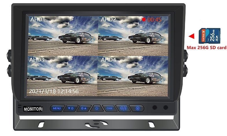 10 inch car monitor with supports 256GB sd card
