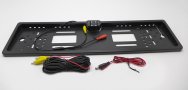 Reversing camera in license plate holder with 4 IR LED