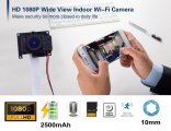 Full HD mini pinhole 10mm WiFi/P2P IR LED camera - Fisheye 145°