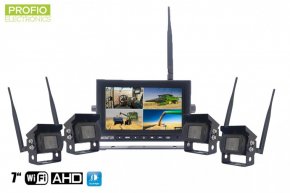 Wireless rear view camera HD 4x with monitor 7" HD - Backup set