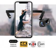 Vlog camera for mobile POV on the head with a 4K resolution