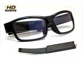 Spy HD camera perfectly hidden in glasses + spare battery