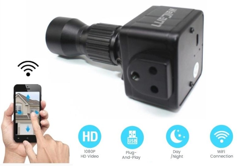 Spy mini camera with 20x ZOOM zoom with FULL HD + WiFi (iOS