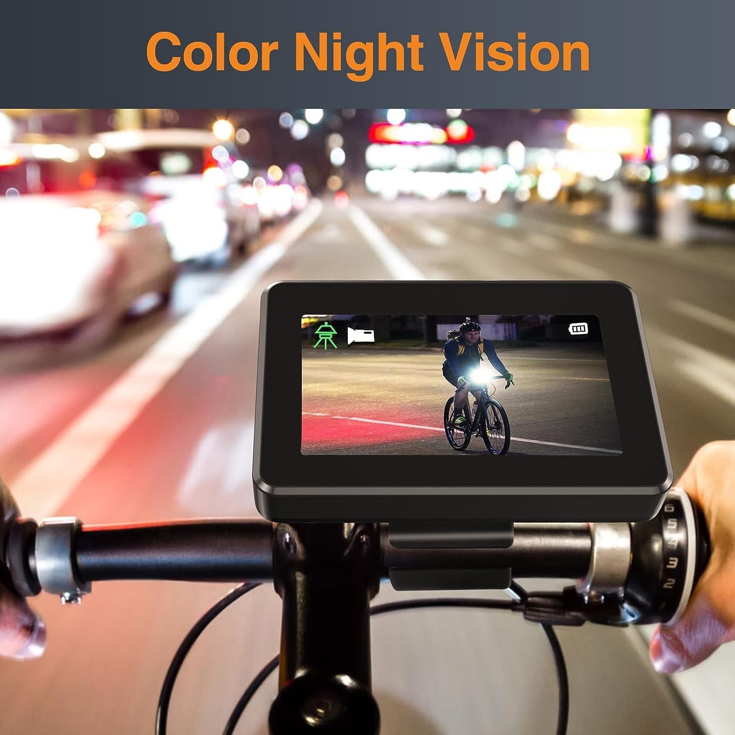 rear bicycle camera with night vision with monitor set