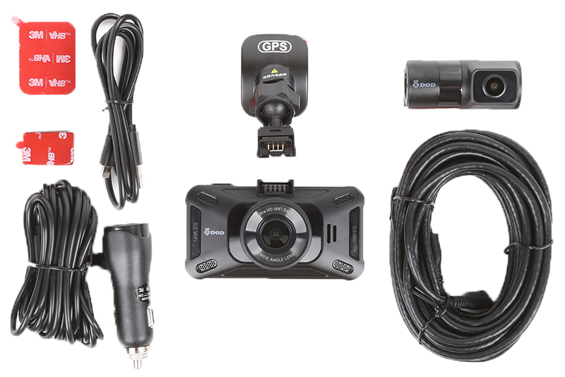DOD car camera GS980D - package contents