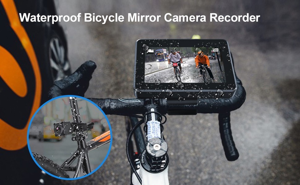waterproof ip68 bike camera with monitor set kit