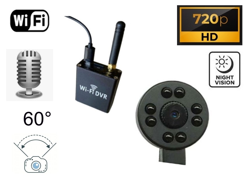 WiFi spy module with IR Night LED + P2P Live transmission