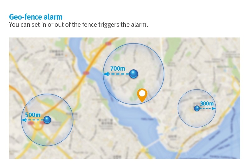 geo fence gps tracker function