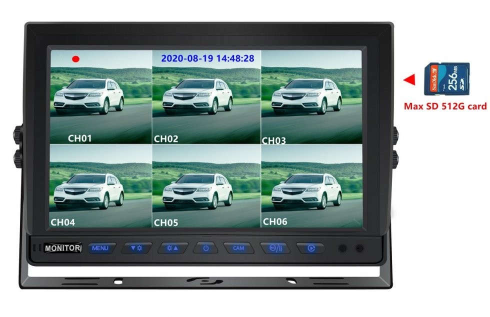 car reversing monitor - sd card up to 512 GB