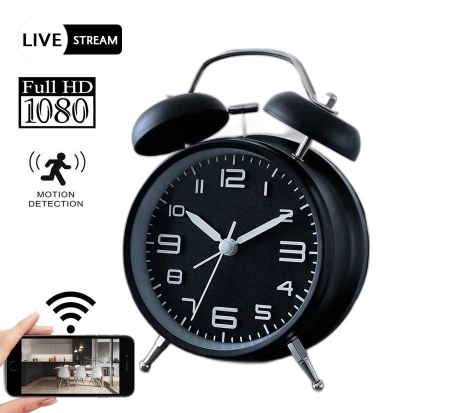 camera in analog alarm clock FULL HD WiFi P2P