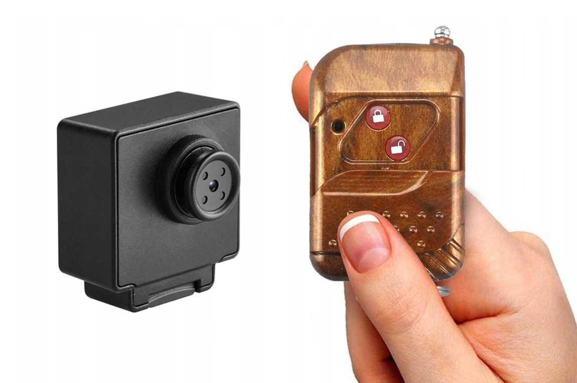 button shaped camera hidden spy with remote controller