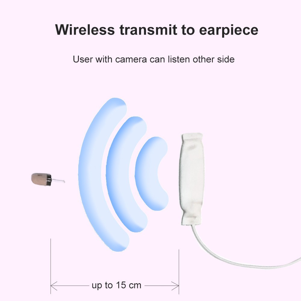 student set - spy listening device earpiece for tests