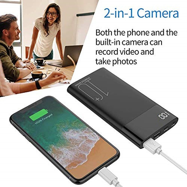 4k power bank with hidden wifi camera