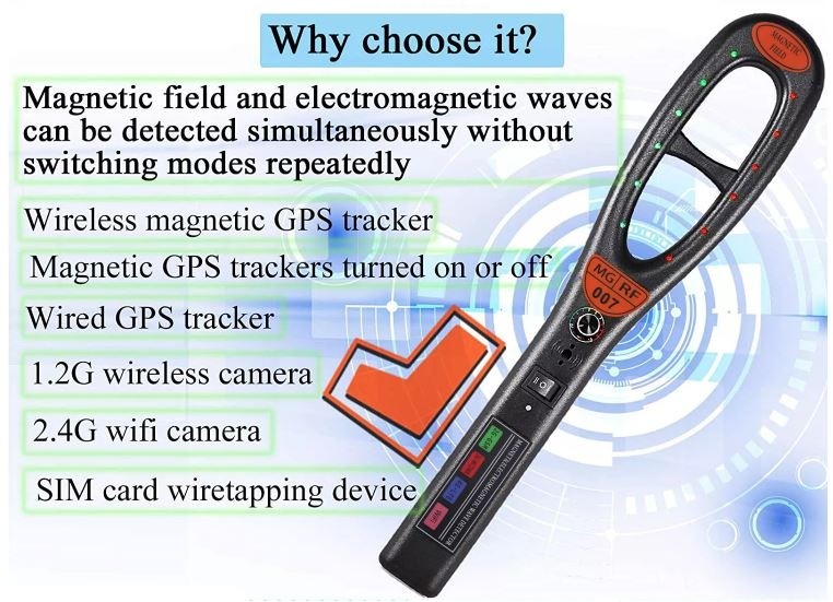 wireless magnetic bug camera detector