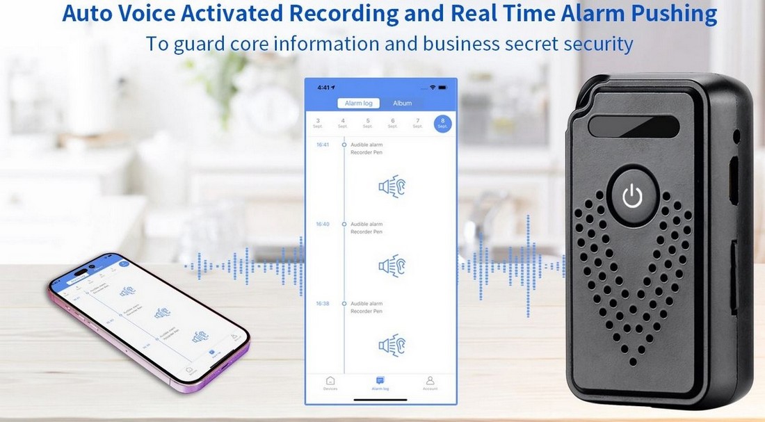WIFI APP audio voice recorder controlled via your mobile phone