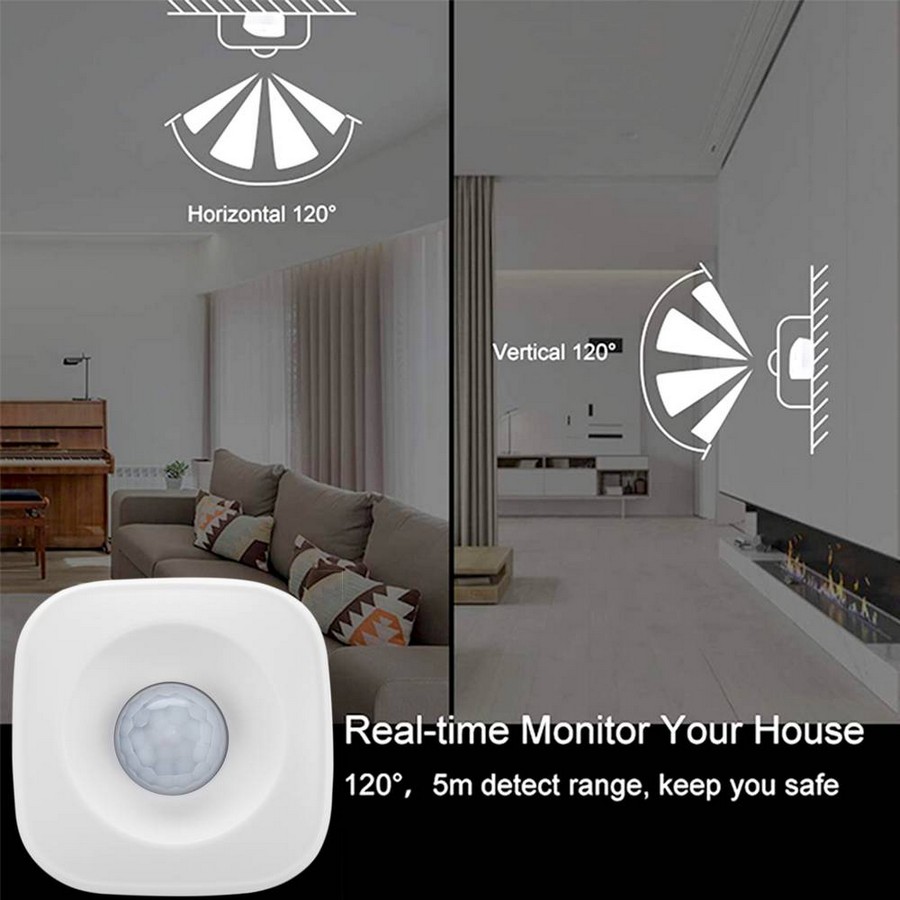 WiFi smart motion sensor PIR angle 120 degrees