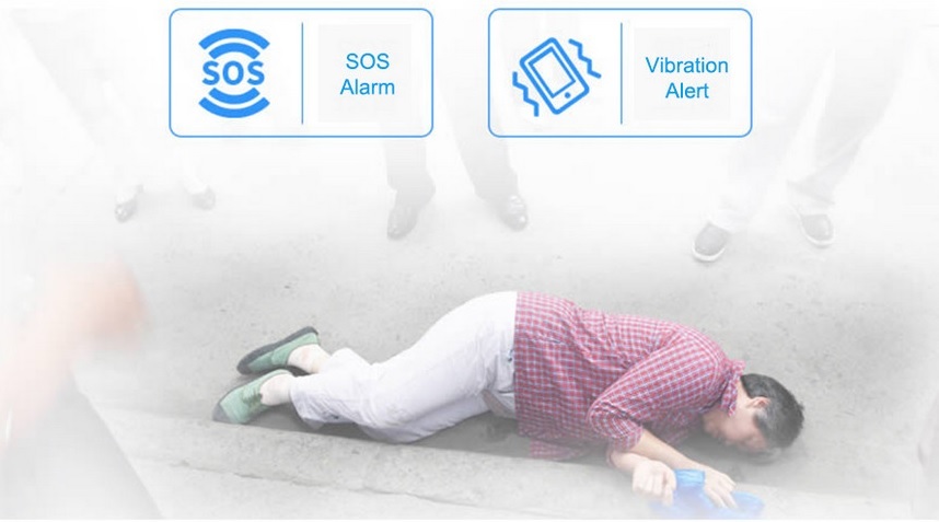 Qbit tracker locator vibrating alarm