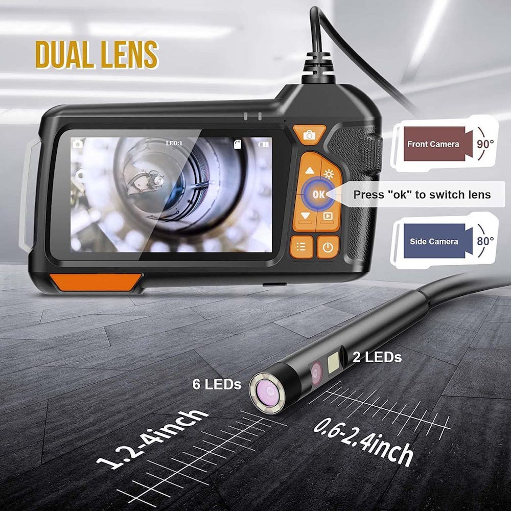 dual camera in the borescope endoscope