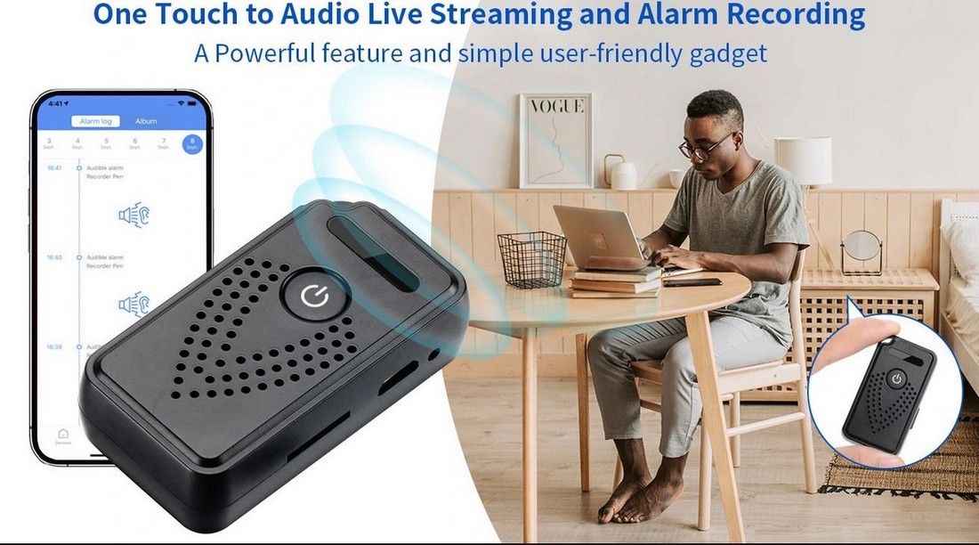 mini espionage listening device audio recorder