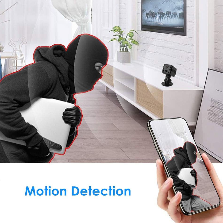 PIR Sensor - motion detection mini camera app smartphone
