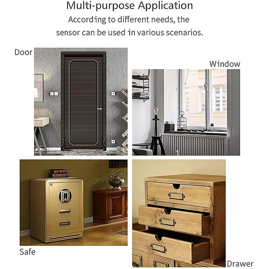 WiFi door/window/drawer/safe/closet opening sensor