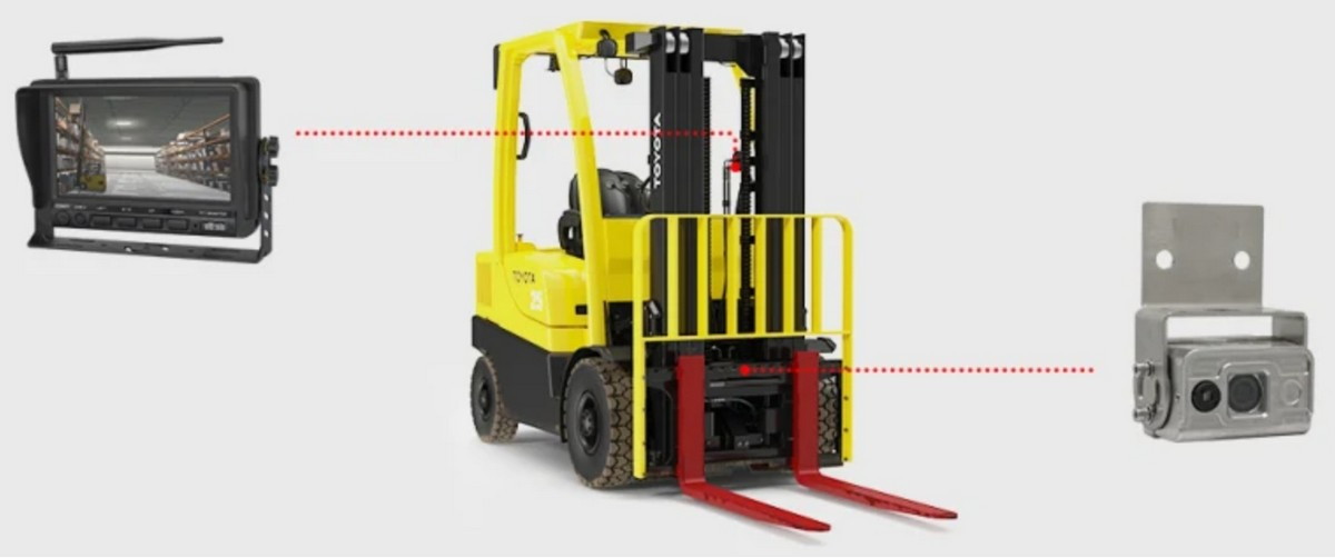 safety set of high-lift carts, laser camera