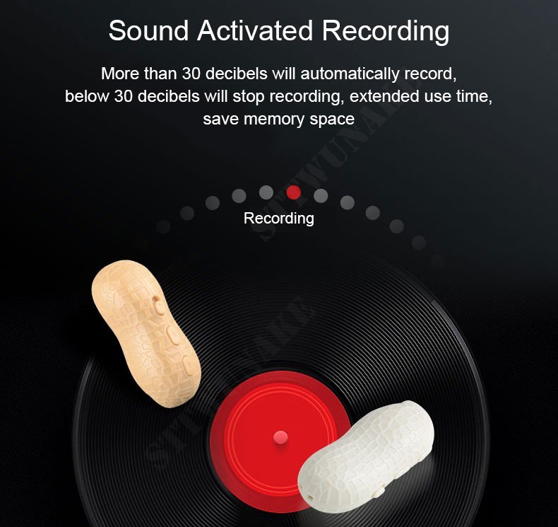 audio recorder peanut voice recorder mini micro spy