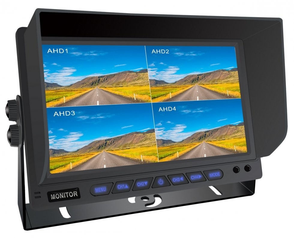 8CH hybrid 10" reversing HD monitor for car or machine
