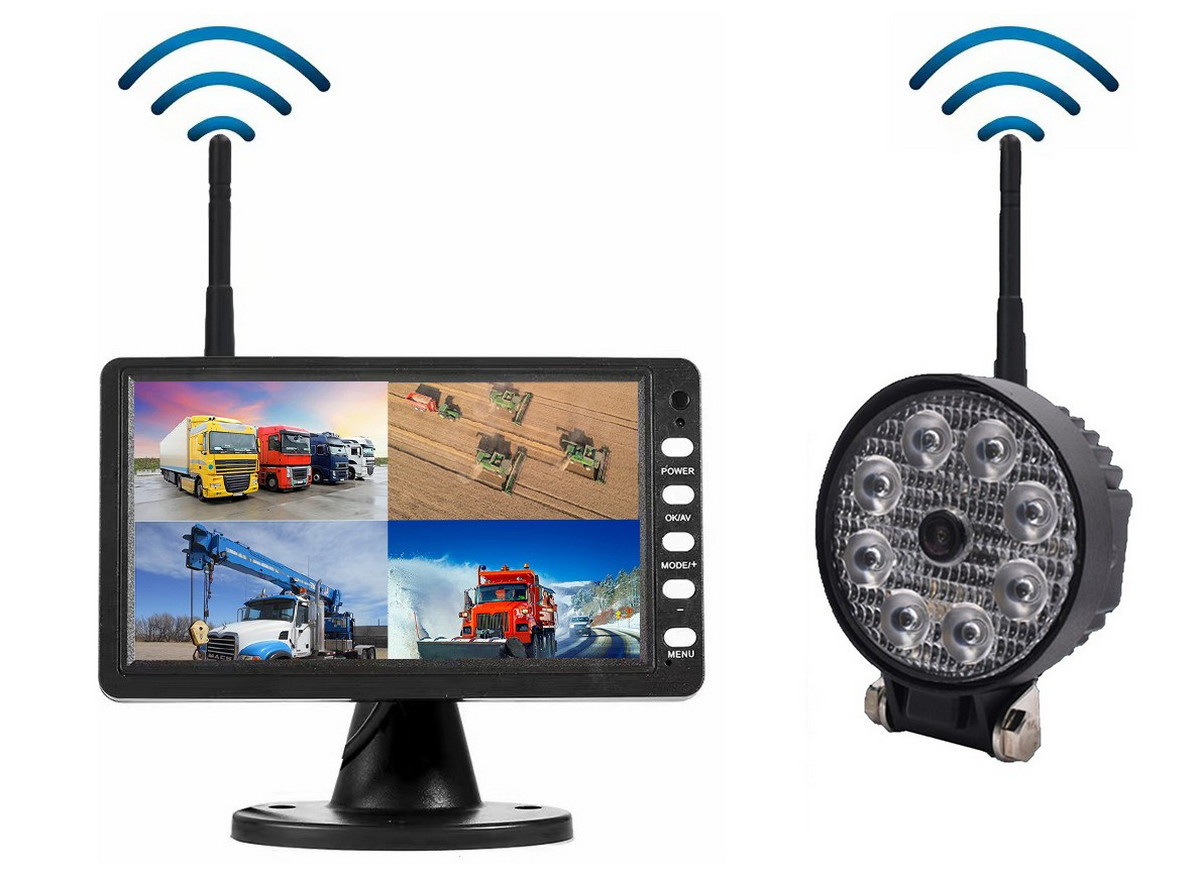 Reversing set WiFi camera 120° with 720P AHD with 8x LED light + 7" digital LCD monitor
