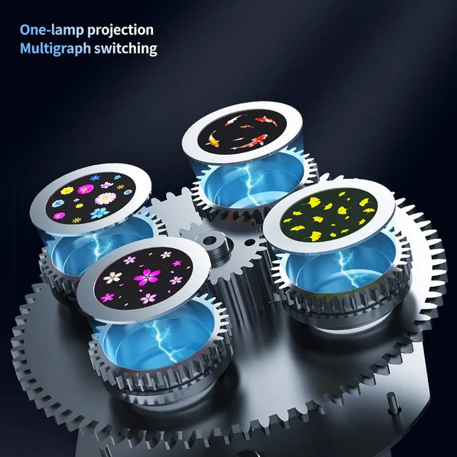 100W Gobo projector - projection on buildings up to 70M