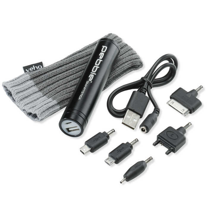 Pebble SmartStick Black pack charger