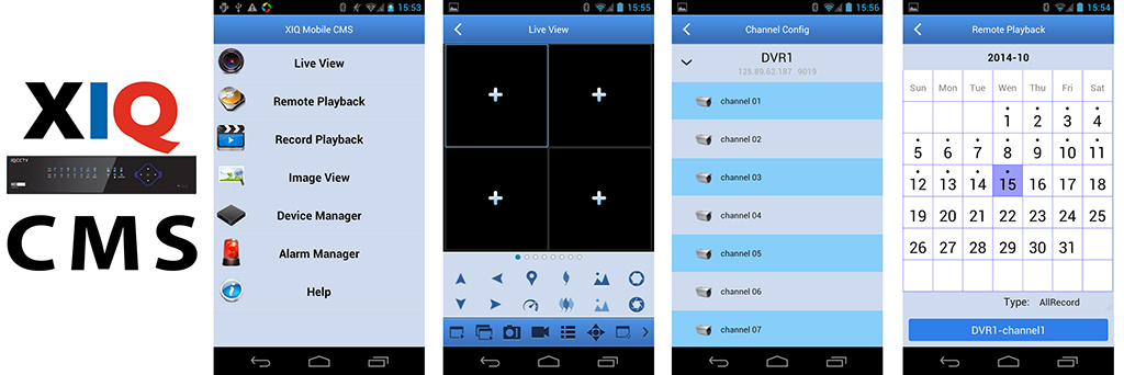 CMS application XIQ Mobile-