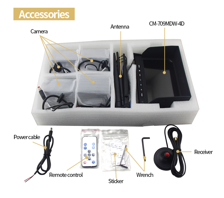 reversing wireless camera accessories