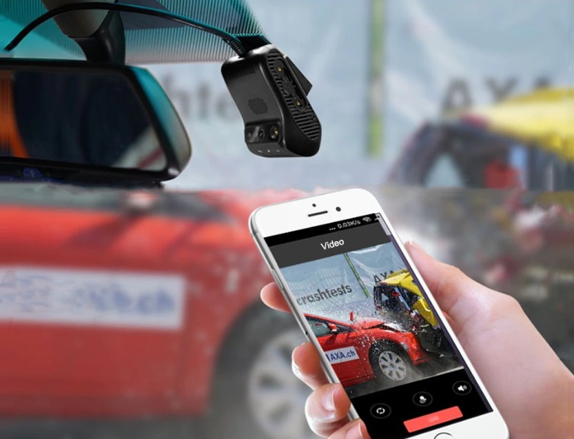 Dual car camera for vehicle fleet + Live GPS Tracking PROFIO X2