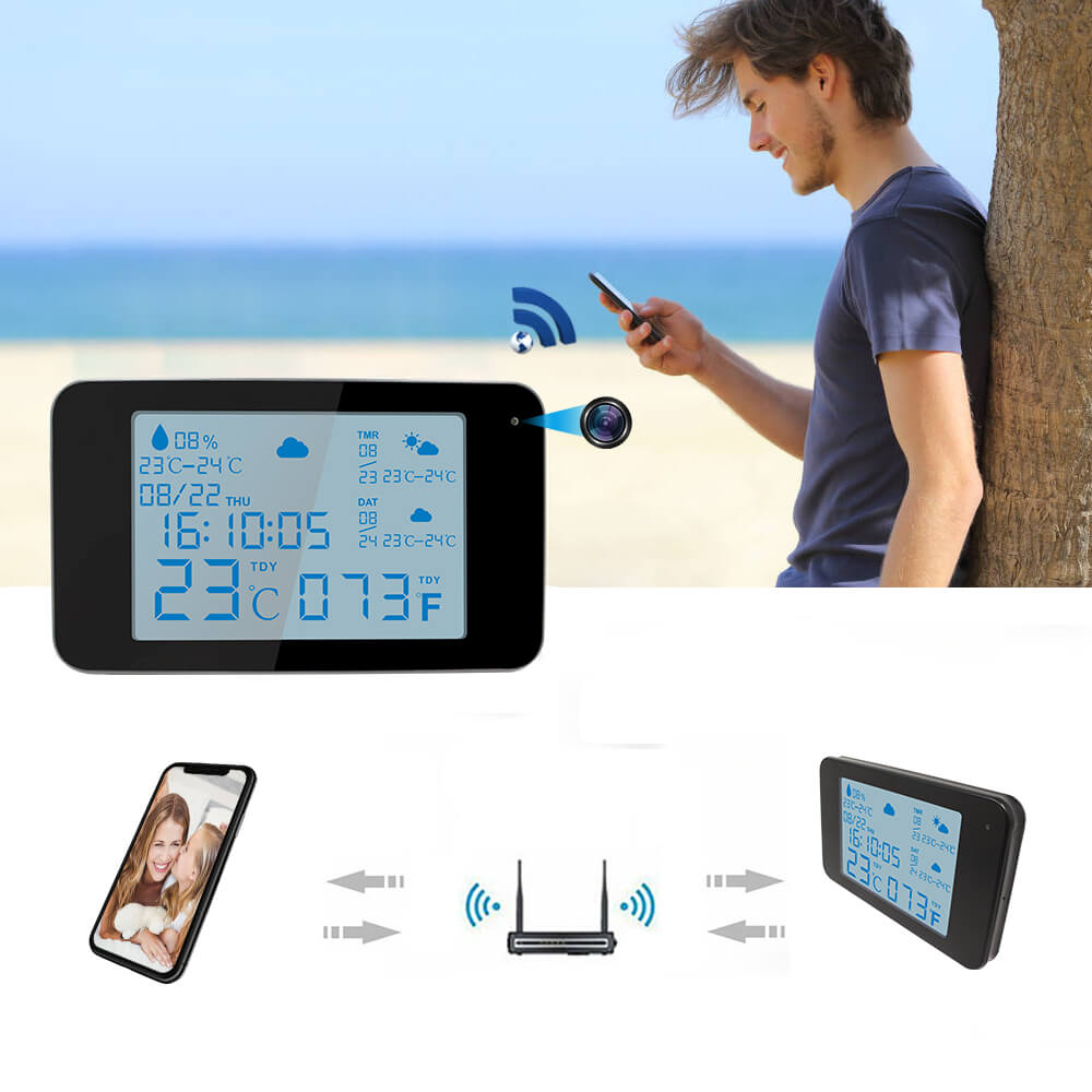 wifi clock camera with meteo station