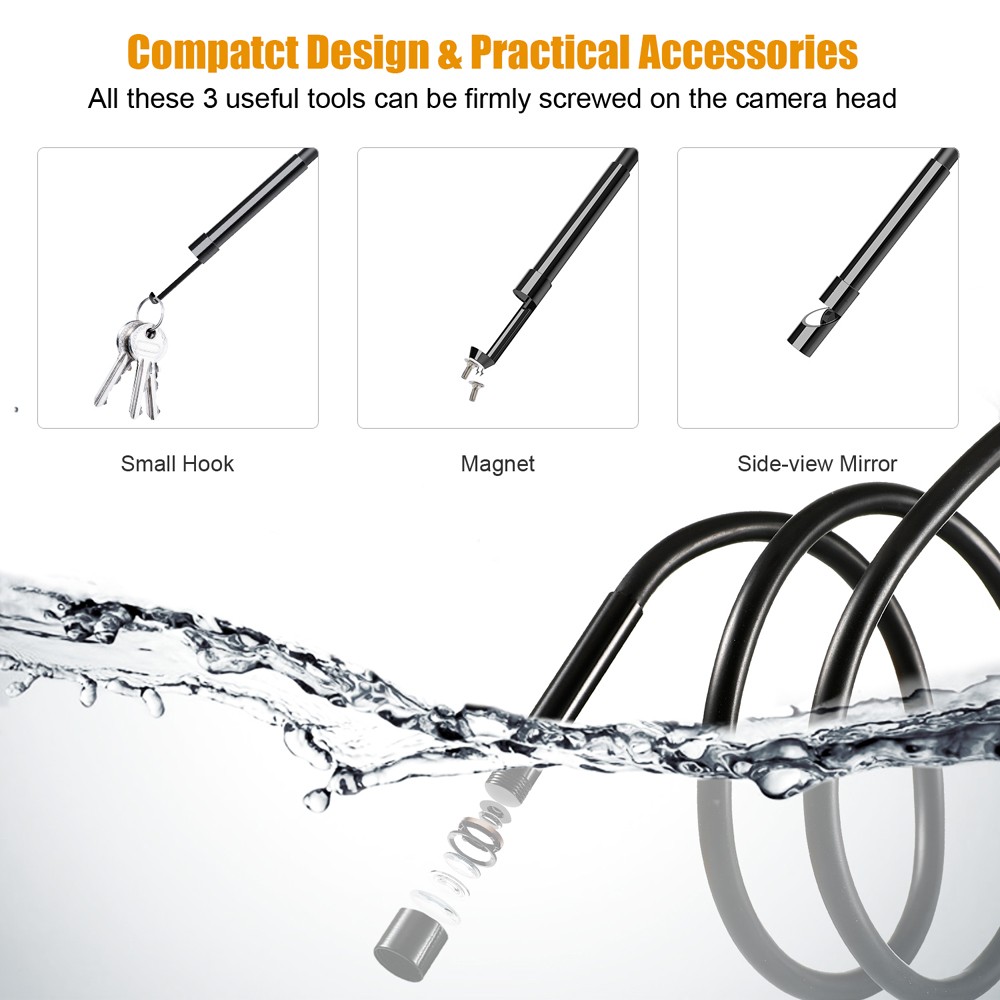 endoscopic camera with led lights