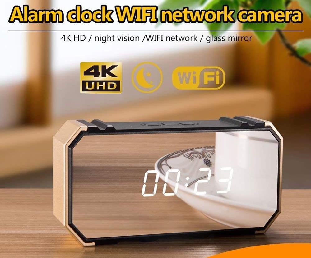 4K wifi camera in alarm clock