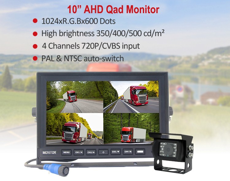 10 inch monitor and 3 hd camera set