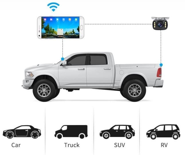 universal parking wifi car camera via mobile phone