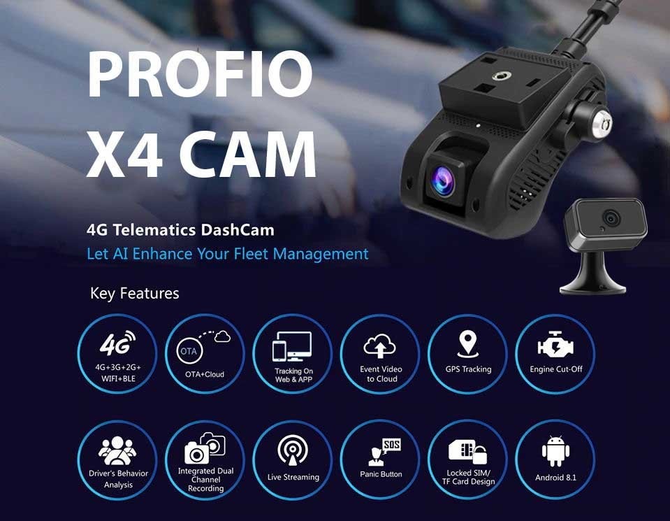 dual cloud car camera system profio x4 with gps