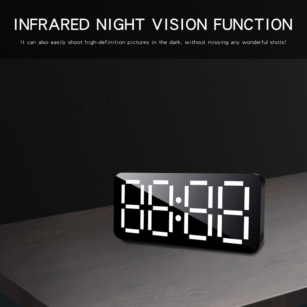 hd camera in alarm clock with night vision