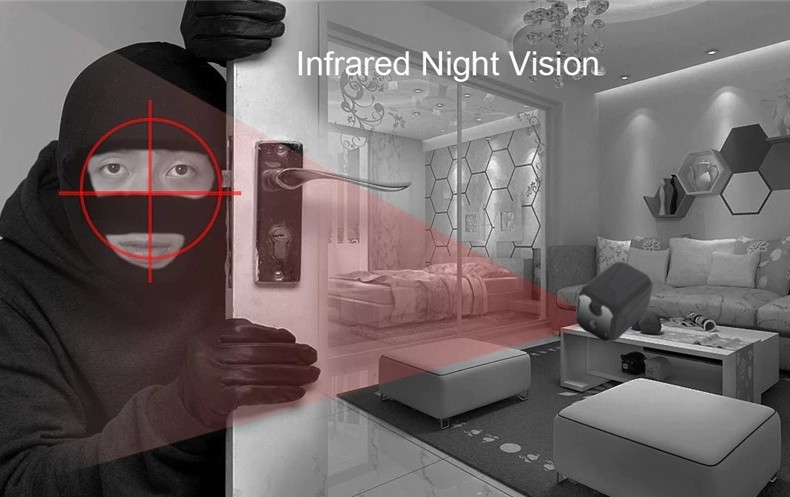 spy camera hidden with night vision 10M