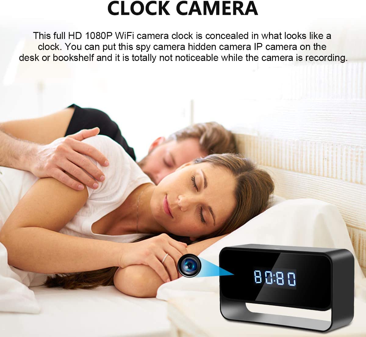 alarm clock with hd camera spy camera