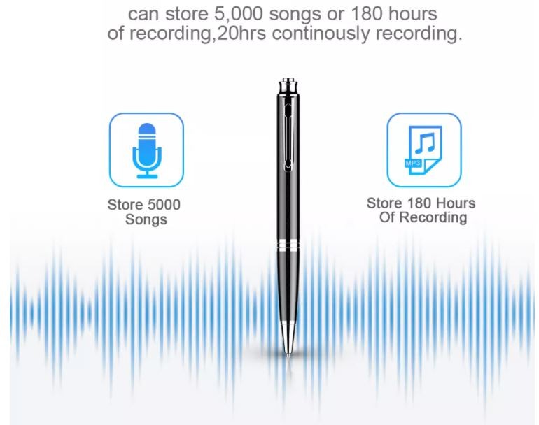 spy device - pen sound recorder